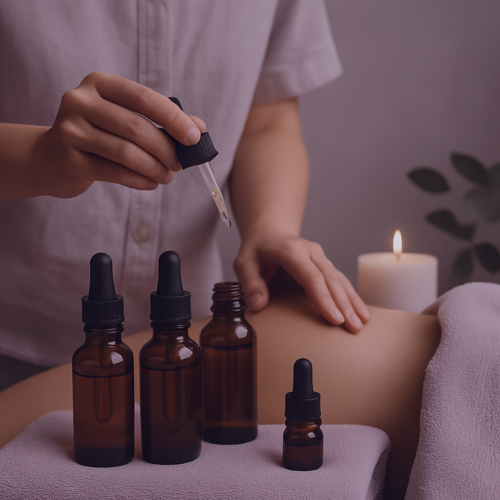 Gentle massage therapy for an elderly client